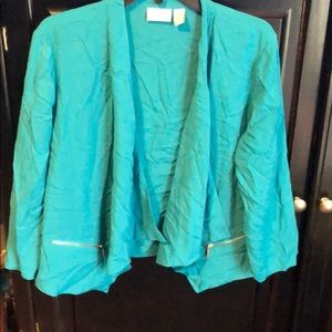 Turquoise lightweight rayon jacket